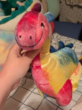 vintage 1992 chosun tie dye dinosaur plush